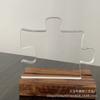 Amazon Acrílico Transparente Irregular Blanco en Blanco Decoraciones de Escritorio para el Hogar Adornos Soporte de Exhibición de Regalos Fabricante Mayorista