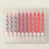 Se envía en 48 horas, velas de cumpleaños en forma de espiral con hilo dorado y plateado de colores, velas pequeñas para decoración de pastel, directo de fábrica
