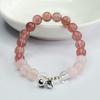 Pulsera de Cristal Rosa Natural Guan Yu Cuentas de Cristal Fresa Joyería de Moda para Mujer Venta al Por Mayor de Fábrica Dropshipping S4022306