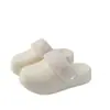 Chinelos femininos de algodão removíveis e laváveis, novo estilo outono/inverno, impermeáveis, adequados para uso externo, com solas antiderrapantes, forro de fleece e design espessado para aquecimento