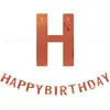 Nova faixa de aniversário de PET com glitter a laser, faixa colorida com letras HAPPY BIRTHDAY para decorações de festa