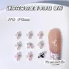 Estilo Japonês e Coreano Colorido Strass Pérola Flor Liga Metálica Decorações para Nail Art Mini Pétala Cruzada Acessórios para Unhas