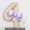 Balão Número 1 com Laço de Aniversário Menina Festa de Um Ano Decoração Arranjo Atmosfera de Deusa Adereços para Foto