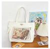 Bolsa de dor transparente de pequeno volume de comida de menina bonita japonesa para estudantes do sexo feminino em sala de aula Bolsa de ombro de grande capacidade Bolsa transversal