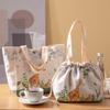 Bolsa de hielo con impresión de cuerda de tracción, tela aislante de moda, impermeable, portátil, para el almuerzo, bolsa aislante, bolsa de hielo, venta al por mayor