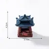 Paisagem em miniatura com rochas artificiais e pavilhão, bonsai de jardinagem estilo chinês, acessórios decorativos DIY, pequenos ornamentos para terrário ecológico