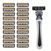 Atacado transfronteiriço lâmina tripla aparador manual masculino faca de barba cabeça de corte aparador manual três camadas
