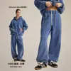 Moda Masculina Estilo Corrente Fornecimento Direto de Calças Retas Vintage Lavadas de Algodão Puro para a Primavera de 2026.