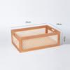 Cesta de Almacenamiento de Ratán Retro Transfronteriza Personalizada de Escritorio de Madera Maciza Plegable Cesta de Almacenamiento Organización de Miscelánea Caja de Almacenamiento de Libros