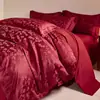 Conjunto de Casamento Jacquard Vermelho Grande de Quatro Peças Algodão Puro Amigo da Pele Capa de Edredom de Casamento Lençol de Cama Roupa de Cama de Dote Vem com uma Bolsa Tote