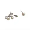 Exquisitos Aretes de Perlas Incrustados con Diamantes Asimétricos Estilo Francés, Aretes Elegantes y con Estilo, Nuevo Modelo 2026, Accesorios Únicos de Nicho para Mujeres