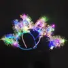 Nova Tiara de Orelhas de Coelho Mickey Luminosas de Cabelo Longo 14 Ondas de Luz Ponto Bola de Pelo Orelhas de Coelho Luminoso Barraca de Ponto Turístico do Mercado Noturno