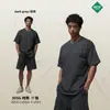 Fábrica Transfronteriza Primavera/Verano 2026 Marca de Moda 305g Corte Holgado Camiseta Básica de Manga Corta para Hombre Niebla Tono Tierra Algodón Puro Camiseta para Hombre