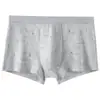 Ropa interior para hombre Algodón de fibra larga de Xinjiang 10A Antibacteriana Entrepierna de seda de morera Sin costuras Calzoncillos para hombre Algodón Estampado Deportivo 3D