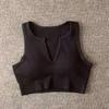 Nuevo Sujetador de Yoga de Hilo de Color Sólido de Alta Elasticidad para Otoño e Invierno con Espalda en U Sin Costuras Absorbente de Humedad Sudor Traje de Fitness para Mujer