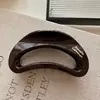 Grampo de cabelo grande elegante estilo coreano com bolinhas delicadas para coques na parte de trás da cabeça, acessório de cabelo elegante em forma de tubarão para meninas