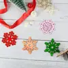 Decorações de floco de neve de madeira de Natal Pingente de pintura para árvore de Natal Crianças DIY gratuito Colorindo pintura pode fazer padrões