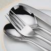 Cuchara de comida principal de acero inoxidable engrosada, cuchillo para carne, tenedor para pasta, cuchillo de comida occidental, tenedor, cuchara, tenedor de comida, vajilla de comedor al por mayor