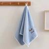 Toalla infantil de forro polar coral para jardín de infantes, toalla cuadrada suave para niños y niñas, toalla de baño absorbente, linda toalla facial de algodón no puro con forma de pato