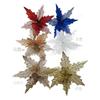Tela de simulación de polvo dorado adhesivo de doble capa flor de Navidad flor de árbol de Navidad accesorios de arreglo floral flor decorativa suministros para diseño de escena al por mayor