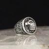 Anillo de moda con cabeza de león dorado de joyería transfronteriza Anillo Nuevo en el nuevo estilo dominante europeo y americano
