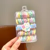 Anel de Toalha Infantil Cor de Doce Corda de Cabelo Bola para Meninas Elástico de Borracha de Alta Elasticidade Corda de Cabelo para Rabo de Cavalo Alto de Meninas Personalização