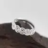 Anillo de Hielo Triturado Estilo Chino de Moda con Monedas de los Cinco Emperadores para Mujer, Diseño de Nicho, Lujo Ligero, Personalizado, Anillo de Dedo Índice Ajustable de Gama Alta, Anillo de Abundancia de Dinero
