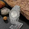 Relógio Masculino Tendência e Estiloso com Pulseira de Aço, Estrela Cadente Fashion com Pedras Strass Display Quartz de Três Olhos com Números Romanos Venda por Atacado