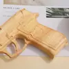 Escultura em Madeira de Pessegueiro Modelo Criativo de Pistola Brinquedo Infantil Adereço de Performance Modelo Nostálgico de Pistola de Madeira Artesanato em Madeira Maciça