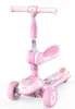 Patineta Diz para Niños de 3-6-12 Años Patineta de Una Rueda Patineta de Cuatro Ruedas para Niños y Niñas Patineta de Pedales para Bebés y Niños