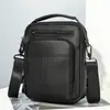 Bolso de mano superior de cuero genuino para hombre transfronterizo, Riñonera para llevar con cinturón, Bolso cruzado, Bolso de hombro