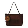 Bolsa Tote Portátil Grande Capacidade Estilo Retrô Transfronteiriça para Mulheres Nova Coleção Outono/Inverno 2025 Bolsa de Ombro Moda para o Dia a Dia