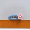 Macaron flor de crema clip BB para niños pasador para fleco lateral pasador de flor pequeña dulce versátil para niña