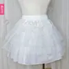 Vestido Corto Blanco y Negro Falda de Ballet/Vestido de Boda Pequeño Faldón de Media Longitud/Falda de Estudiante Princesa Vestido de Sirvienta