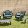 Sofá de Patio Exterior Aleación de Aluminio Terraza Exterior Balcón Jardín Modelo de Diseñador Sala de Muestras Silla de Ocio Impermeable Silla de Mimbre