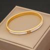 Pulsera de acero inoxidable con circonita para joyería nueva transfronteriza, joyería de alta calidad con diamantes completos, pulsera de lujo ligero B452