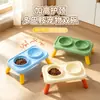 Comedero para Mascotas Doble Comedero para Gatos con Patas Altas Protector de Cuello Comedero para Comida de Gato Comedero para Perros Contenedor de Alimentación para Gatos Utensilios de Alimentación para Mascotas Todo en Uno Venta al por Mayor Transfronterizo