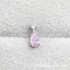 Pendientes de Titanio Astmf-136 de una Pieza Forma de Gota de Agua Titanio G23 Rosca Interna Zirconia Joyería para Labio y Uña