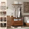 Arara de metal estilo japonês com 60cm de profundidade para instalação, guarda-roupa aberto autoportante, closet, prateleira montada, rack de armazenamento para guarda-roupa