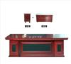 Mesa de Jefe Escritorio de Mesa Pintura Estantería Mesa y Silla de Presidente Arco Mesa de Gerente Atmosférica Madera Maciza Piel Oficina Simple