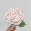 Rosas tejidas a mano, regalos creativos de San Valentín, adornos de ramo de simulación de crochet, punto terminado
