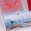 Bolsa de compras em PP fosco com impressão, fundo quadrado transparente, sacola plástica de embalagem para compras, impressão colorida, publicidade, bolsa de presente em PVC, personalizada