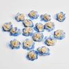 Nuevo Flor de Gasa de Borde Quemado de Dos Tonos Hecha a Mano DIY Tocado Pasador Aretes Accesorios Flor de Tela de Gasa Tridimensional Accesorios