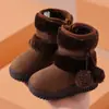 Botas de nieve para niños estilo nuevo 2026, zapatos de algodón para niños y niñas, suela suave, antideslizantes, cálidos, forro de felpa, botas de algodón engrosadas con cremallera, modernos