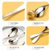Shengjia Acero Inoxidable 316 Cuchara Redonda Cuchara Cuchara Coreana Cuchara Japonesa Alargada Espesada Postre para Comer y Beber Sopa