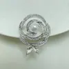 Jaqueta de Terno de Luxo Leve de Alta Qualidade com Broche, Broche de Flor de Strass Tridimensional Versátil Estilo Japonês e Coreano