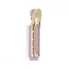 Clip de Raíz de Pelo Esponjoso Dorado Galvanizado de Venta Caliente con Clip Transparente para Fijar Flequillo y Artefacto Rizador para la Parte Superior del Cráneo