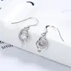 Pendientes de amor Plata de ley S925 para mujer Moda coreana Temperamento Gancho para la oreja largo con forma de corazón Diseño nicho de Ins Joyería para la oreja