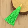 Borla de hilo metálico dorado de 8 cm, borla decorativa, colgante para ropa, adorno de bola de tornillo, borla para marcapáginas, al por mayor