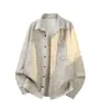 Camisa de manga larga para hombre, comercio exterior, nuevo modelo de otoño 26, camisa de estilo casual suelto para ir al trabajo, chaqueta de un solo botón, top para hombre